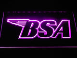 BSA Motorcycles (3) LED Neon Sign USB - Purple - TheLedHeroes