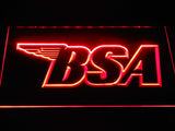 BSA Motorcycles (3) LED Neon Sign Electrical - Red - TheLedHeroes