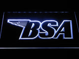 BSA Motorcycles (3) LED Neon Sign USB - White - TheLedHeroes