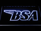 FREE BSA Motorcycles (3) LED Sign - White - TheLedHeroes