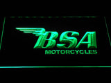 BSA Motorcycles (2) LED Neon Sign USB - Green - TheLedHeroes