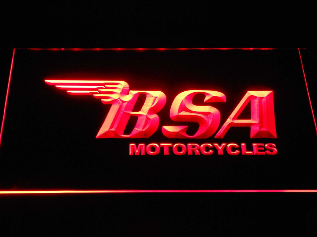 BSA Motorcycles (2) LED Neon Sign Electrical - Red - TheLedHeroes