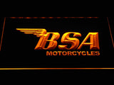 BSA Motorcycles (2) LED Neon Sign USB - Yellow - TheLedHeroes