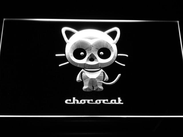 Chococat Logo LED Neon Sign USB - White - TheLedHeroes