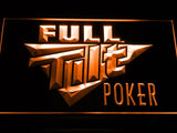 Full Tilt Poker LED Neon Sign Electrical - Orange - TheLedHeroes