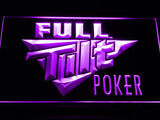 Full Tilt Poker LED Neon Sign Electrical - Purple - TheLedHeroes