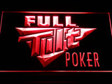 Full Tilt Poker LED Neon Sign Electrical - Red - TheLedHeroes