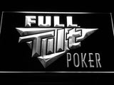 Full Tilt Poker LED Neon Sign Electrical - White - TheLedHeroes
