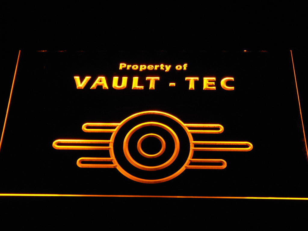 Fallout Vault-Tec LED Neon Sign USB - Yellow - TheLedHeroes