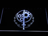 Fallout Brotherhood of Steel LED Neon Sign Electrical - White - TheLedHeroes