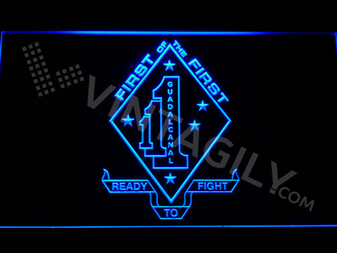 FREE 1st Battalion 1st Marines LED Sign - Blue - TheLedHeroes