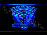 1st Battalion 3rd Marines LED Neon Sign Electrical - Blue - TheLedHeroes