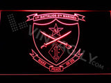 1st Battalion 5th Marines LED Neon Sign USB - Red - TheLedHeroes