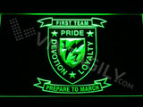 1st Battalion 7th Marines LED Neon Sign USB - Green - TheLedHeroes