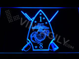 1st Battalion 8th Marines LED Neon Sign USB - Blue - TheLedHeroes