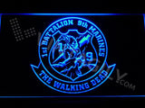 1st Battalion 9th Marines LED Neon Sign USB - Blue - TheLedHeroes