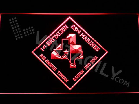 1st Battalion 23rd Marines LED Neon Sign Electrical - Red - TheLedHeroes