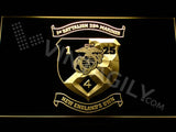 1st Battalion 25th Marines LED Neon Sign USB - Yellow - TheLedHeroes