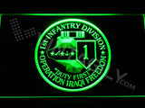 FREE 1st Infantry Division Operation Iraqi LED Sign - Green - TheLedHeroes