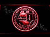 1st Infantry Division Operation Iraqi LED Neon Sign USB - Red - TheLedHeroes