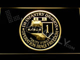 1st Infantry Division Operation Iraqi LED Neon Sign USB - Yellow - TheLedHeroes