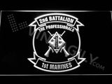 2nd Battalion 1st Marines LED Neon Sign USB - White - TheLedHeroes