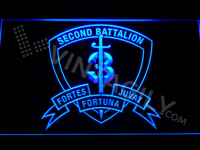 2nd Battalion 3rd Marines LED Sign - Blue - TheLedHeroes