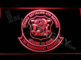 2nd Battalion 4th Marines LED Neon Sign USB - Red - TheLedHeroes