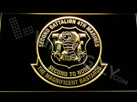 2nd Battalion 4th Marines LED Neon Sign Electrical - White - TheLedHeroes