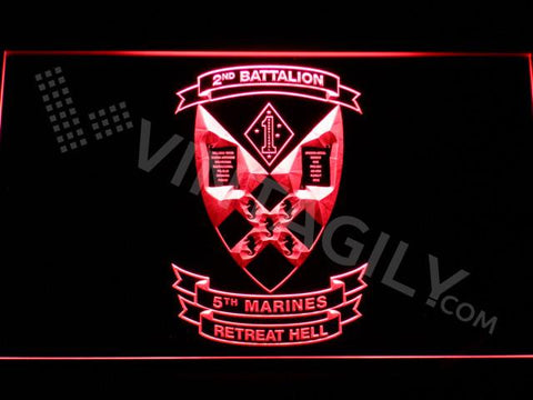 2nd Battalion 5th Marines LED Neon Sign Electrical - Red - TheLedHeroes