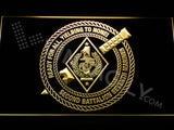 2nd Battalion 7th Marines LED Neon Sign USB - Yellow - TheLedHeroes