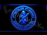 2nd Battalion 8th Marines LED Sign - Blue - TheLedHeroes