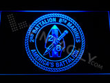 FREE 2nd Battalion 8th Marines LED Sign - Blue - TheLedHeroes