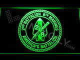 2nd Battalion 8th Marines LED Sign - Green - TheLedHeroes