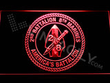 FREE 2nd Battalion 8th Marines LED Sign - Red - TheLedHeroes