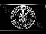FREE 2nd Battalion 8th Marines LED Sign - White - TheLedHeroes