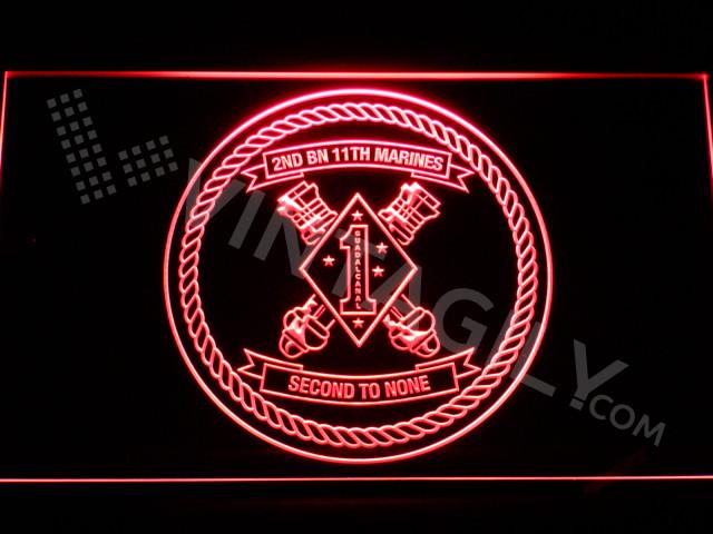 2nd Battalion 11th Marines LED Neon Sign USB - Red - TheLedHeroes