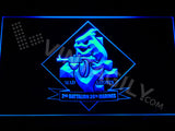 FREE 2nd Battalion 24th Marines LED Sign - Blue - TheLedHeroes