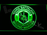 FREE 3rd Battalion 2nd Marines LED Sign - Green - TheLedHeroes