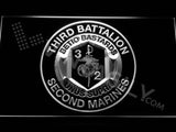 3rd Battalion 2nd Marines LED Neon Sign USB - White - TheLedHeroes