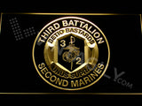 FREE 3rd Battalion 2nd Marines LED Sign - Yellow - TheLedHeroes