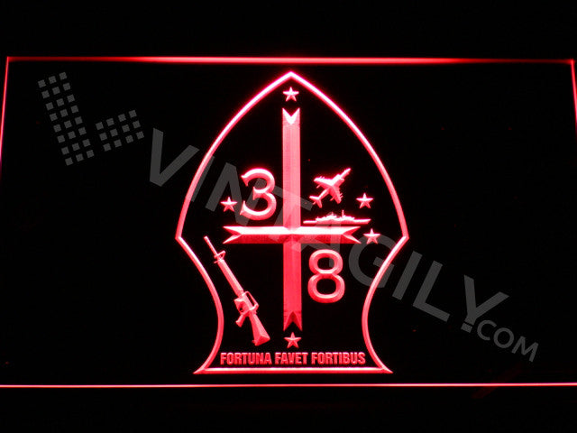 FREE 3rd Battalion 8th Marines LED Sign - Red - TheLedHeroes