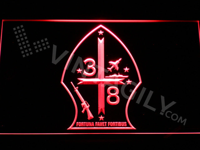 3rd Battalion 8th Marines LED Sign - Red - TheLedHeroes