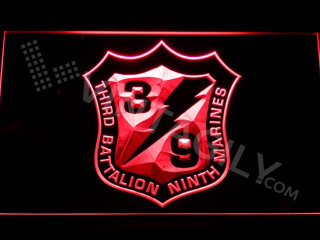 3rd Battalion 9th Marines LED Neon Sign USB - Red - TheLedHeroes