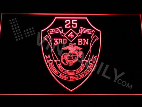 3rd Battalion 25th Marines LED Neon Sign USB - Red - TheLedHeroes