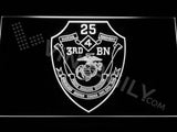 3rd Battalion 25th Marines LED Neon Sign USB - White - TheLedHeroes