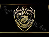 3rd Battalion 25th Marines LED Neon Sign USB - Yellow - TheLedHeroes