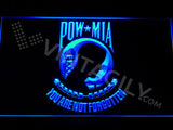 Prisoners Of War - Missing In Action (POW-MIA) LED Neon Sign Electrical - Blue - TheLedHeroes