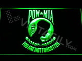Prisoners Of War - Missing In Action (POW-MIA) LED Neon Sign Electrical - Green - TheLedHeroes