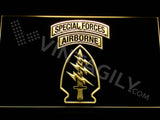 Special Forces Airborne LED Neon Sign Electrical - Yellow - TheLedHeroes